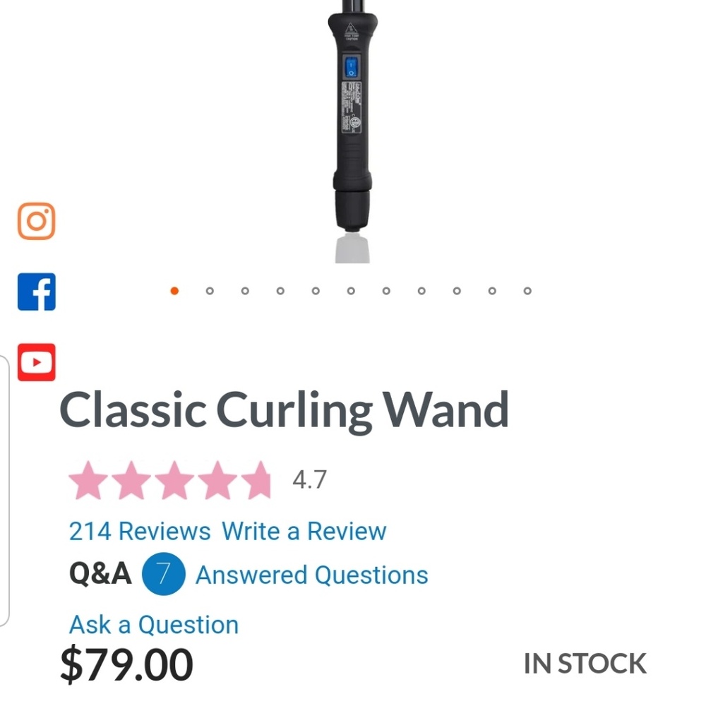 ⭐SOLD!⭐ NuMe Curling Iron Wand Black - Picture 5 of 8